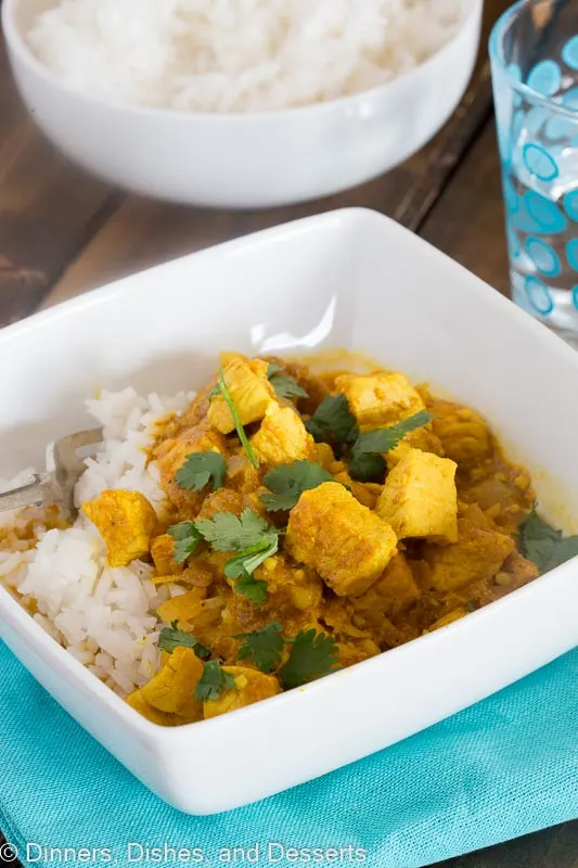 Chicken Curry Recipe - an easy Indian chicken curry you can make in minutes, even on your busiest night!  