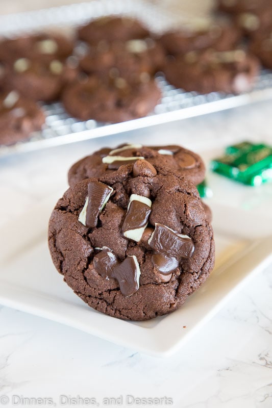 Cake Mix Cookies - andes mint cookies