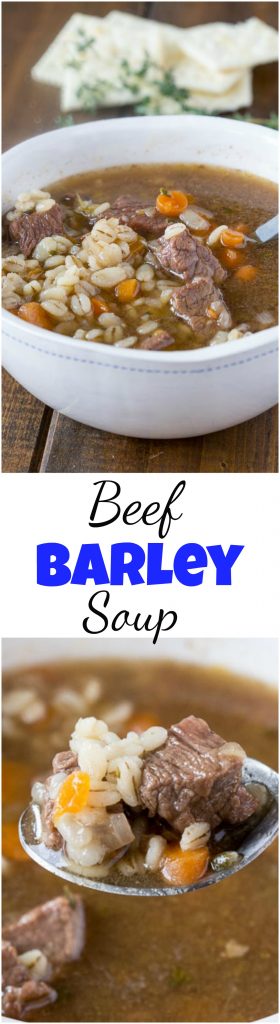 Beef Barley Soup Collage