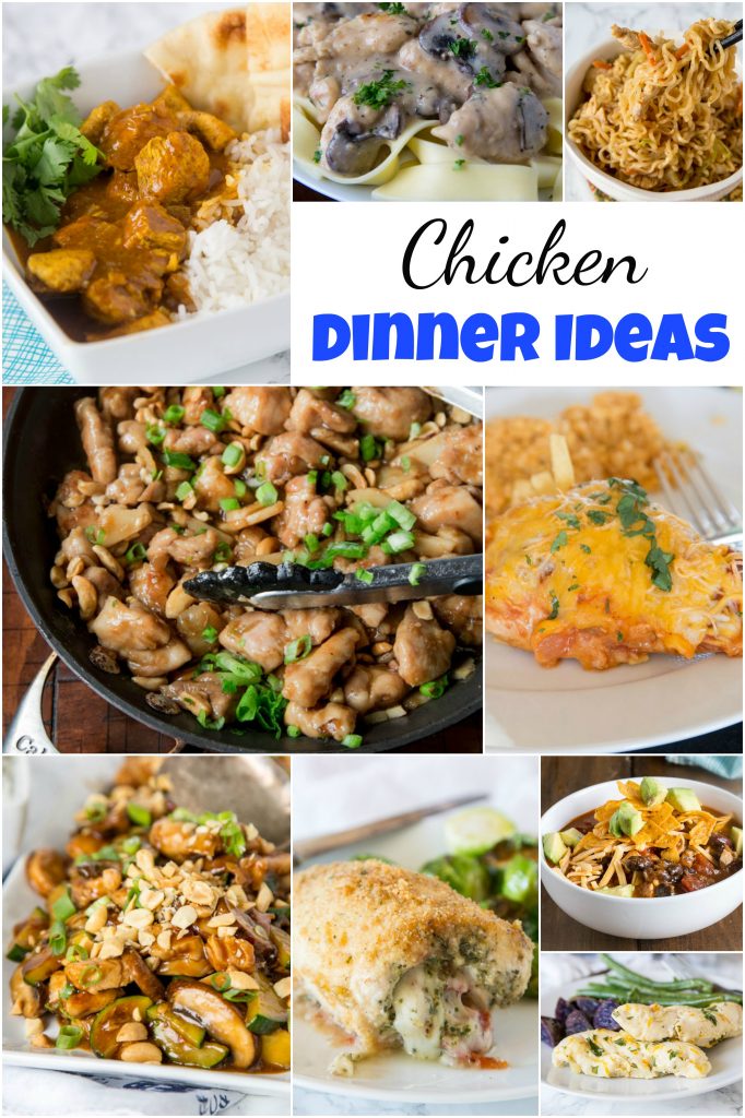 Chicken Dinner Ideas - mix up your chicken dinner with one of these 20 new and tasty chicken dinner ideas.  Asian, Mexican, Indian and more - anything but boring, but still quick and easy!