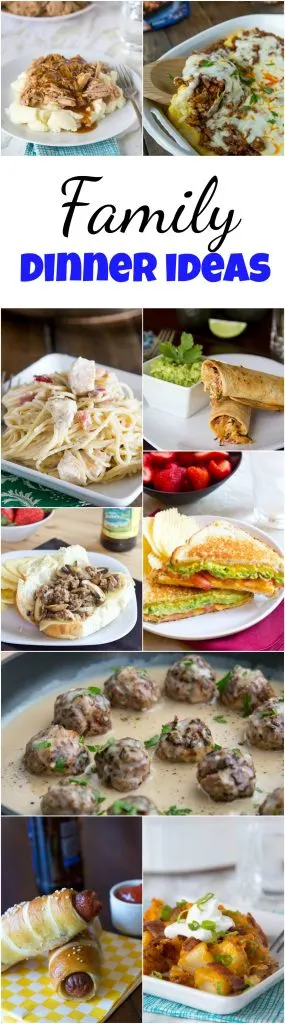 family dinner ideas pin collage