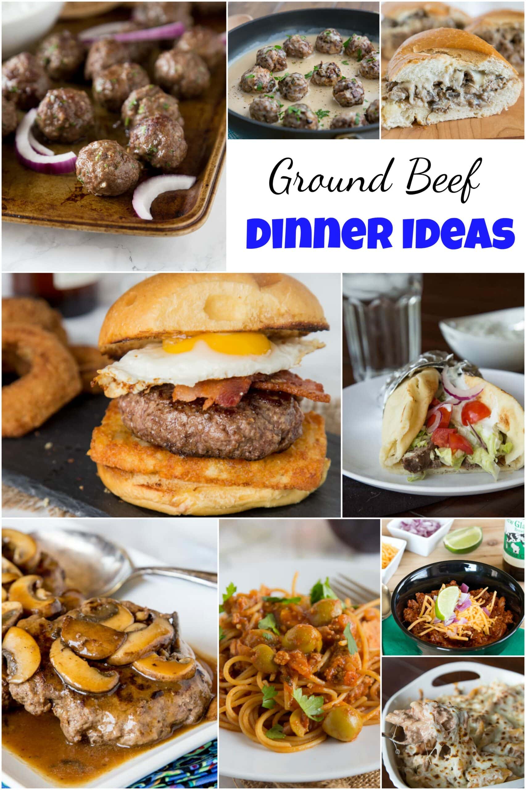 Ground Beef Dinner Ideas - Have a ground beef, and wondering what to make with it?  Here are 25 of my favorite ground beef dinner ideas. More than just tacos or meatloaf!