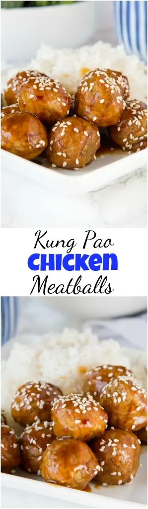 Kung Pao Chicken Meatballs Collage
