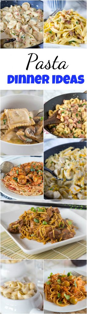 Pasta Dinner Ideas - Craving pasta?  Here are 60+  of my favorite pasta dinner ideas that are more than just spaghetti and meatballs.  Branch out and cure that pasta craving with any of these great dinner ideas!