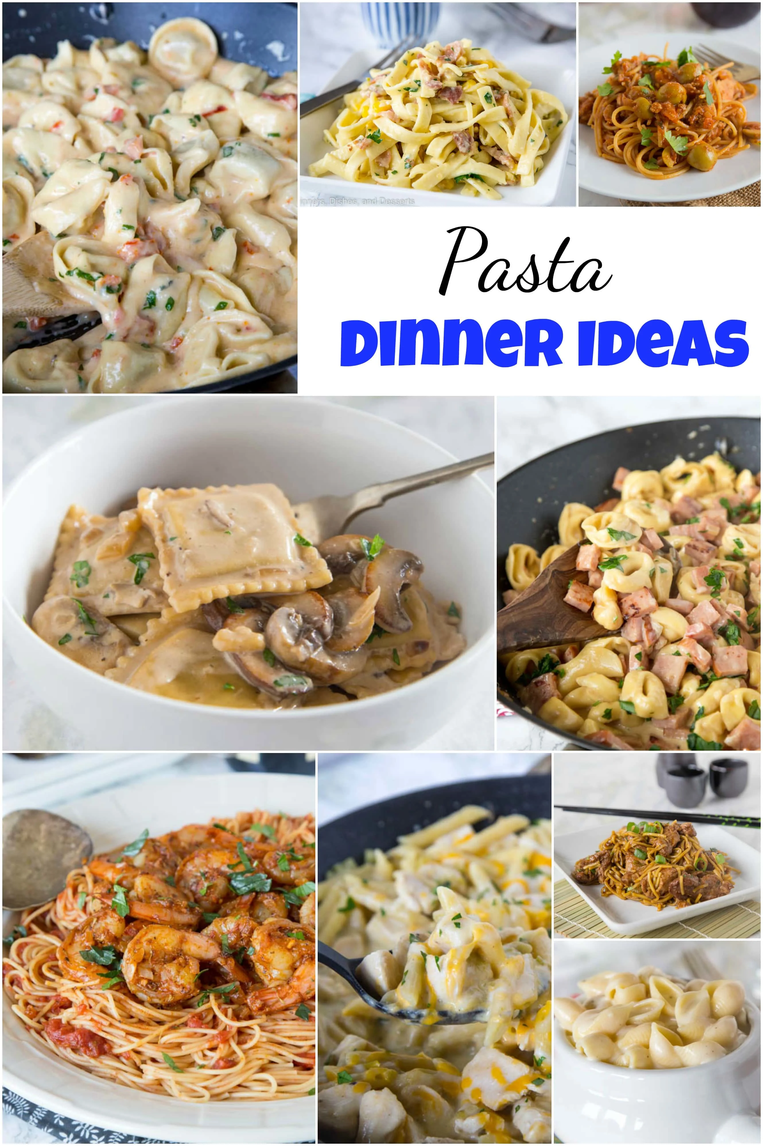 Pasta Dinner Ideas - Craving pasta?  Here are 25 of my favorite pasta dinner ideas that are more than just spaghetti and meatballs.  Branch out and cure that pasta craving with any of these great dinner ideas!
