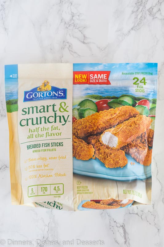 package of Gortons Smart & Crunch fish sticks