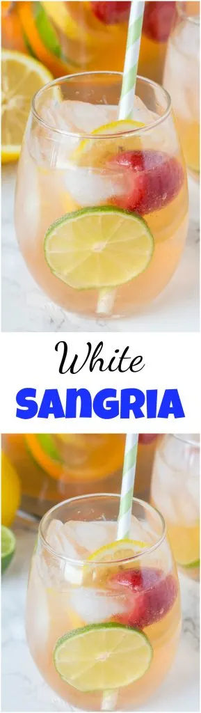 white sangria recipe collage
