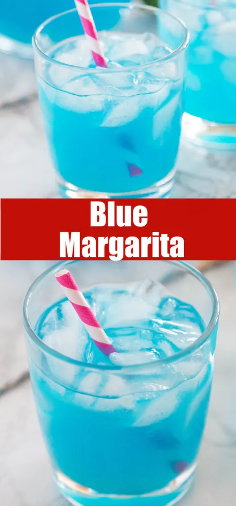 blue margarita in a glass