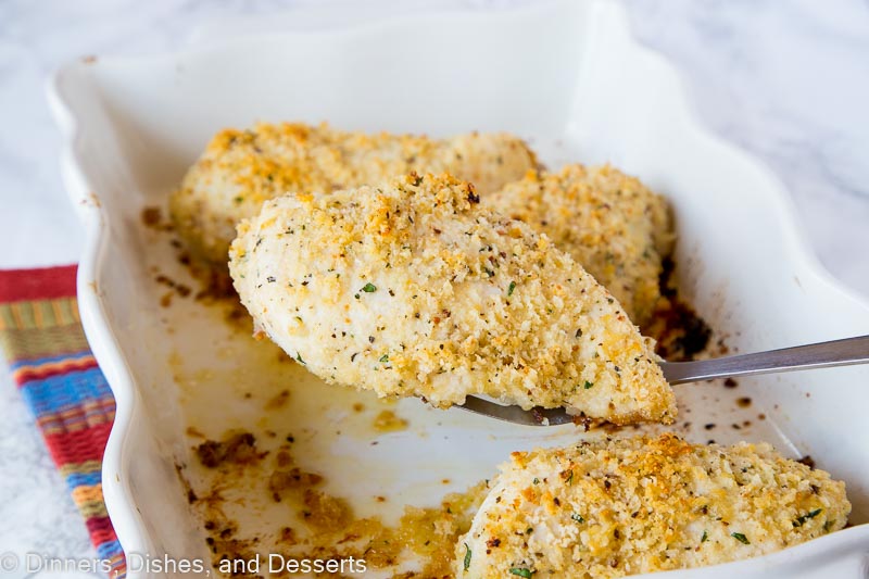 crispy oven baked chicken with lots of garlic