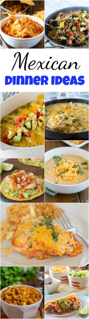 Mexican Dinner Ideas - everyone loves Mexican food!  Tacos, enchiladas, quesadillas, margaritas and more!  But sometimes you want to branch out from the norm.  Here are over 40 of my favorite Mexican dinner ideas for any night of the week!