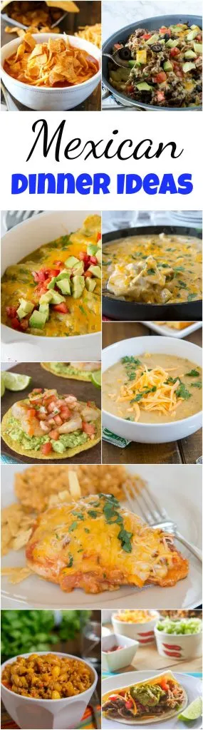 Mexican Dinner Ideas - everyone loves Mexican food!  Tacos, enchiladas, quesadillas, margaritas and more!  But sometimes you want to branch out from the norm.  Here are over 40 of my favorite Mexican dinner ideas for any night of the week!
