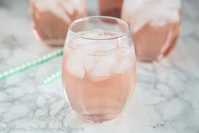 Rose Wine Spritzer - Use your favorite rose wine to make a wine spritzer. Crisp, cool, and refreshing. Great for sipping any time of year. 