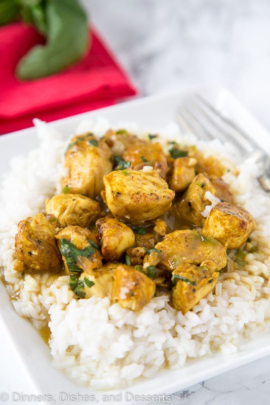 Chicken Curry with Coconut Basil Sauce
