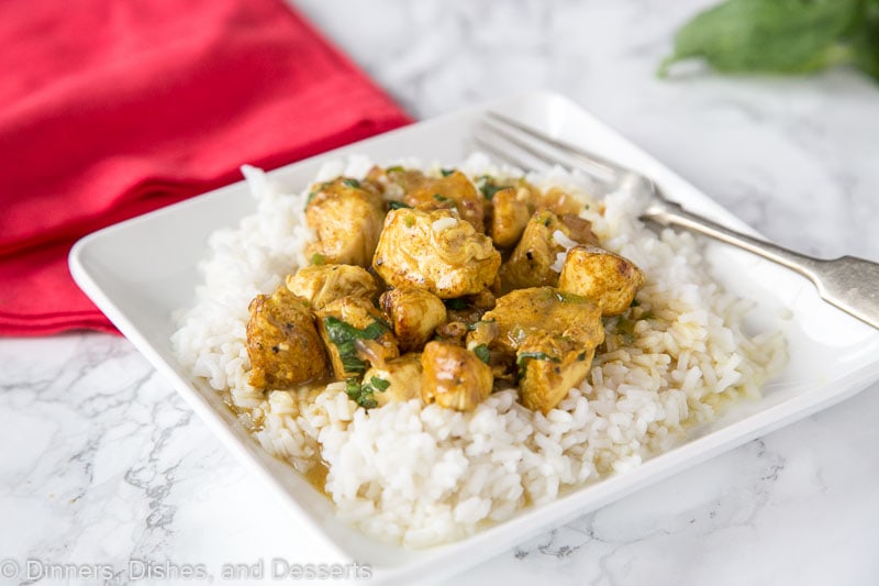 Basil Coconut Chicken Curry