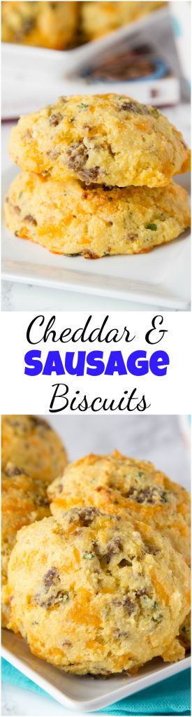 Cheddar & Sausage Biscuits collage