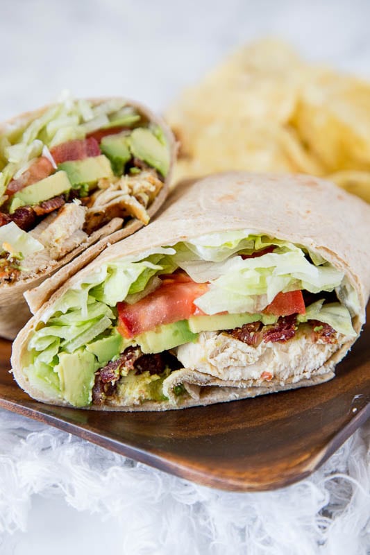 Chicken Club Wrap Recipe - Dinners, Dishes, and Desserts