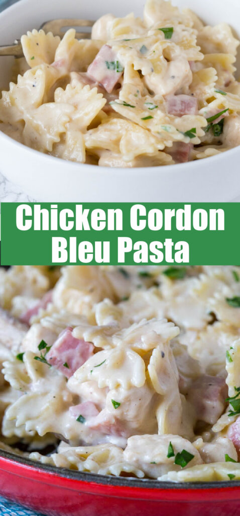 creamy cordon bleu pasta with leftover ham