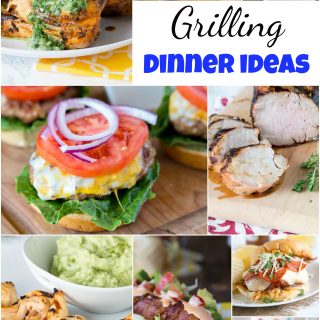A bunch of different types of food on a plate, with Dinner and Grilling