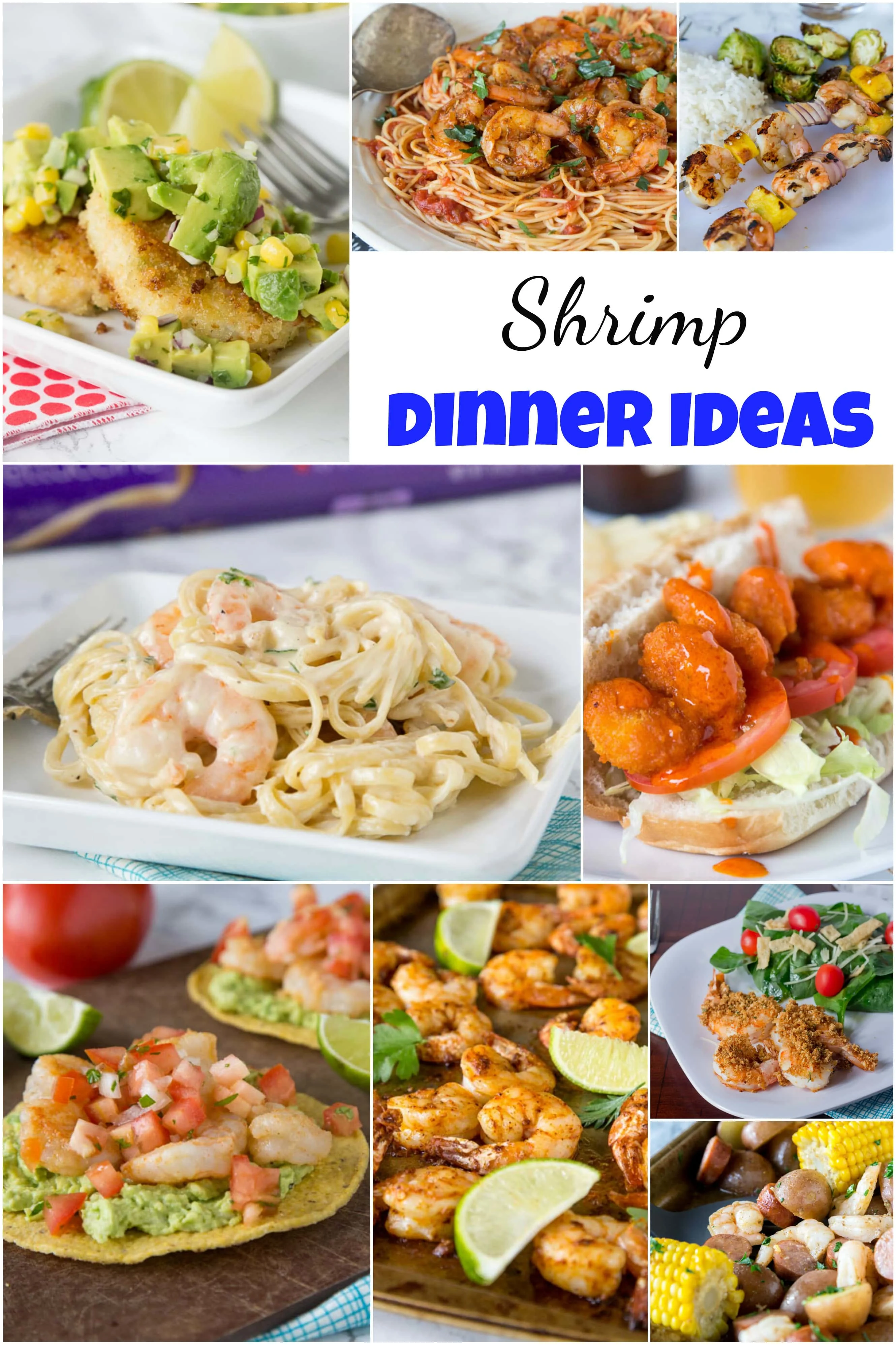 Shrimp Dinner Ideas - Shrimp is a great go to for dinner, it cooks super fast and is good for you too!  These easy shrimp recipes will be become your go to dinner ideas! #shrimprecipes #dinnerideas #food #recipe #dinnerisserved