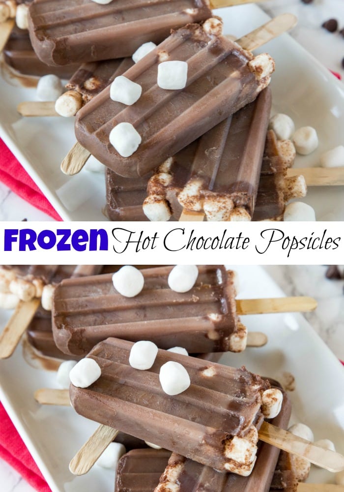 plate of hot chocolate popsicles