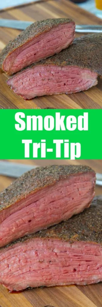 Smoked Tri Tip - a perfectly smoked cut of meat is a gorgeous thing! This Tri tip is coated in a quick and easy rub, and then smoked to perfection!