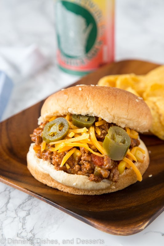 Taco flavored sloppy joe on a plate