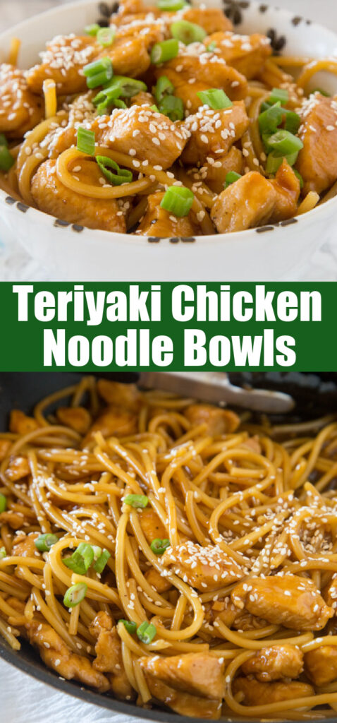 close up teriyaki chicken with noodles