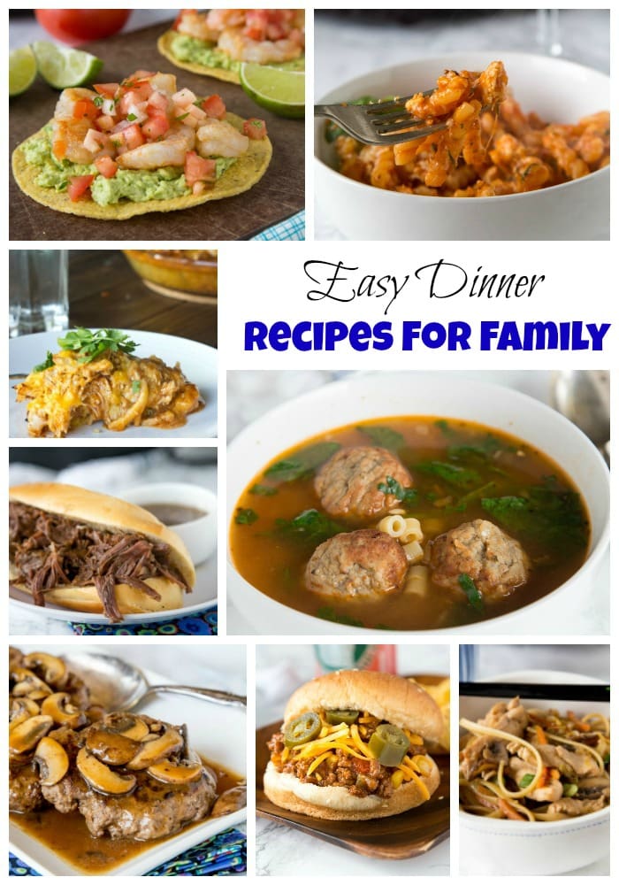 Easy Dinner Recipes for Family - get dinner on the table fast and without much work. The whole family will love these dinner ideas!