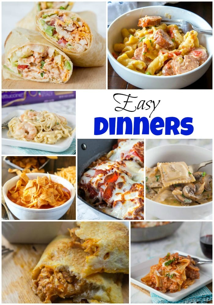 Easy Dinners - get dinner on the table without much work with these Easy Dinners. The whole family will be happy and you can skip the take out.