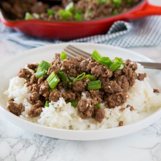 Ground Mongolian Beef Recipe - a budget friendly twist on classic Mongolian beef. All the great taste in a cheap and easy dinner you can have ready in minutes!