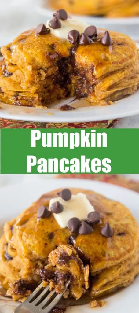 Pumpkin Pancakes close up pinterest collage