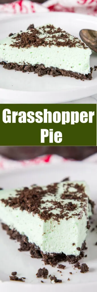 close up slices of grasshopper pie