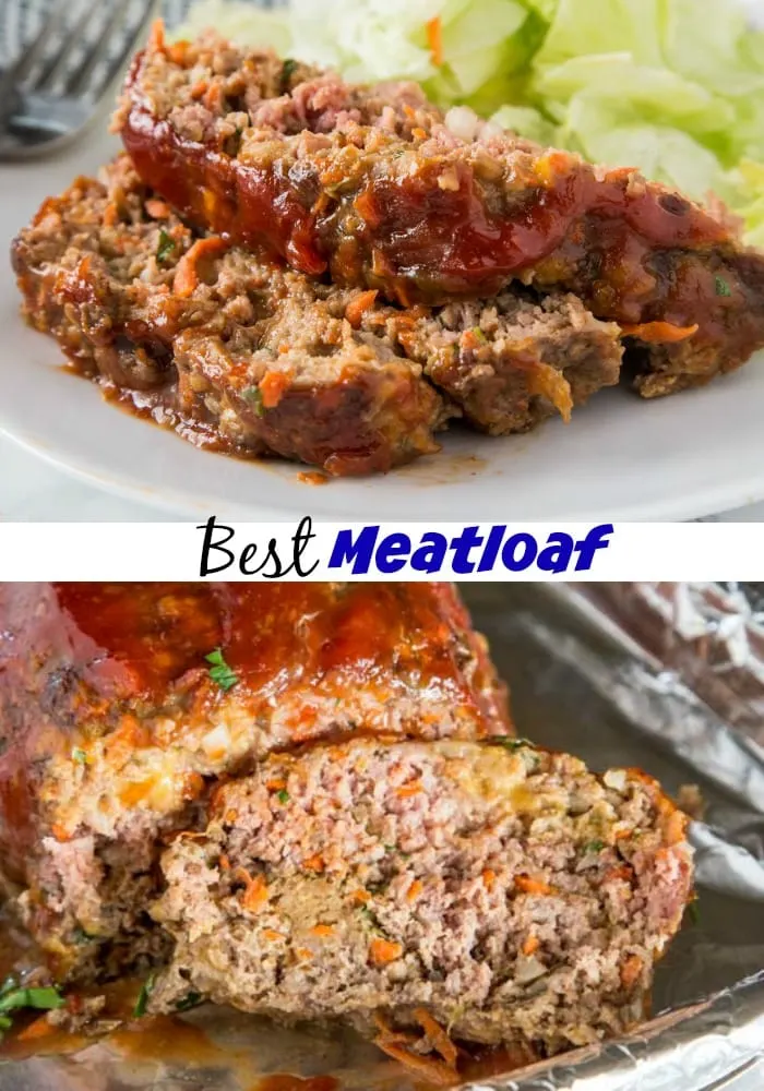 A close up of a plate of food, with Meatloaf and Dinner