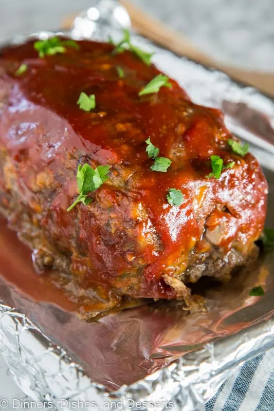 A close up of food, with Meatloaf and Dinner