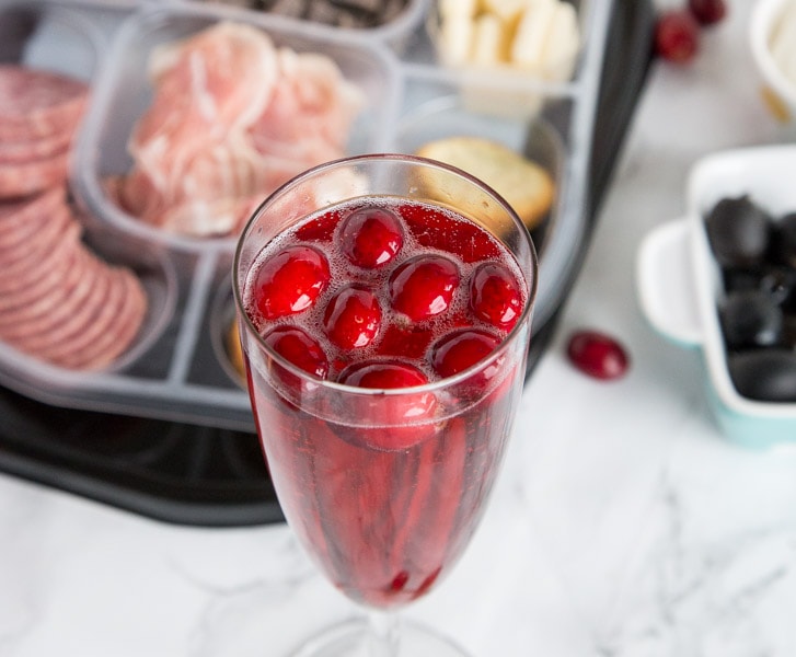 Holiday Entertaining and Cranberry Mimosas - get ready for the holidays and holiday parties with a little help from the store!  Make your get together easy with these platters and an fun cocktail! 