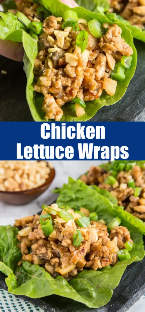 close up chicken lettuce wraps