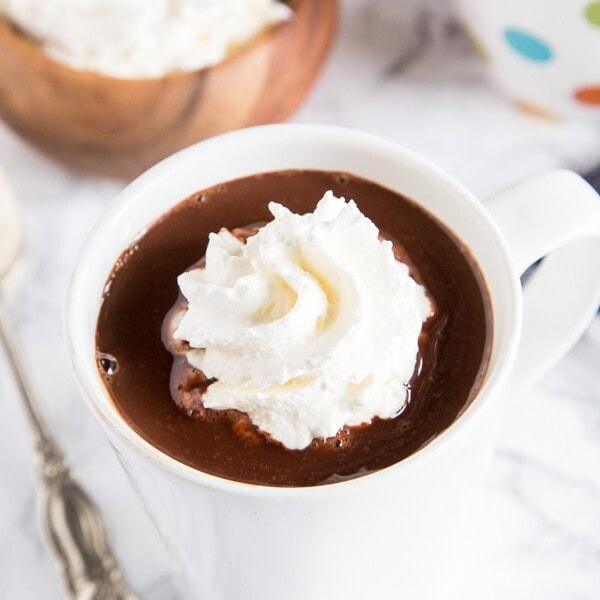 cup of hot chocolate with whipped cream
