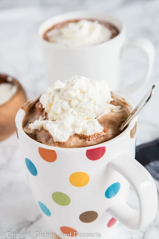 A cup hot chocolate, with Chocolate and Hot chocolate
