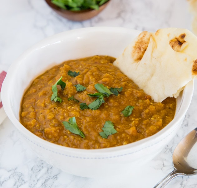 Indian Lentil Soup - a classic Indian Dal soup that is full of warm comforting spices, lentils and is great any night of the week!