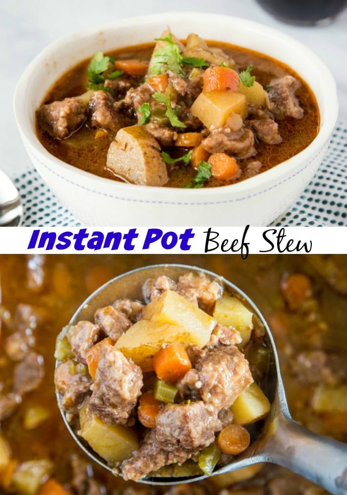 A bowl of food on a plate, with Stew and Beef