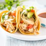chicken tacos on a plate