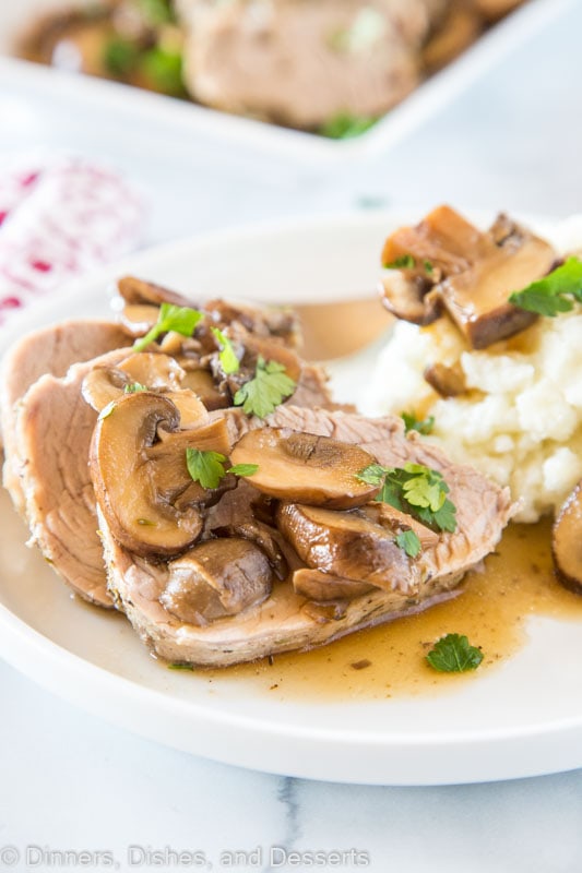 A plate of food, with Pork and Dinner