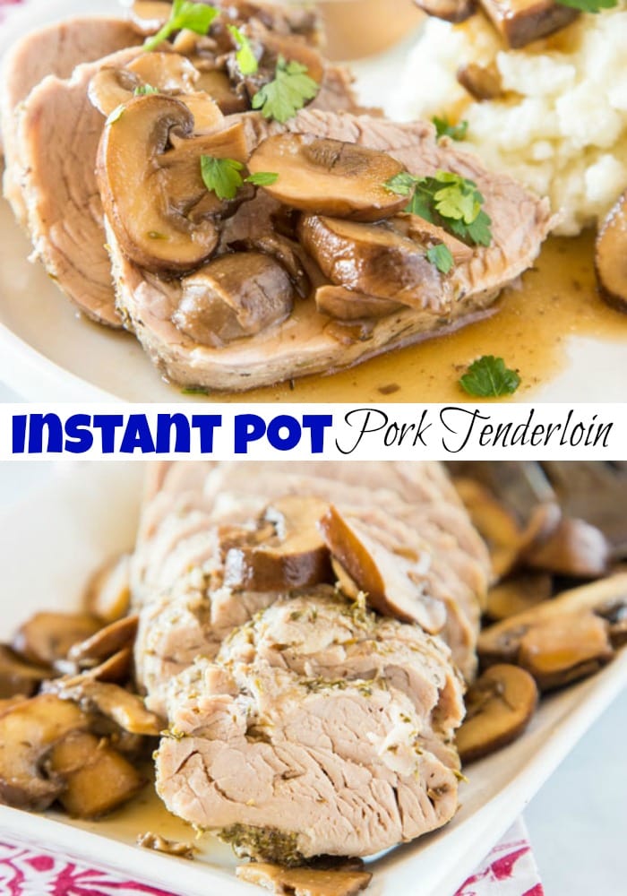 A plate of food, with Pork and Pork tenderloin