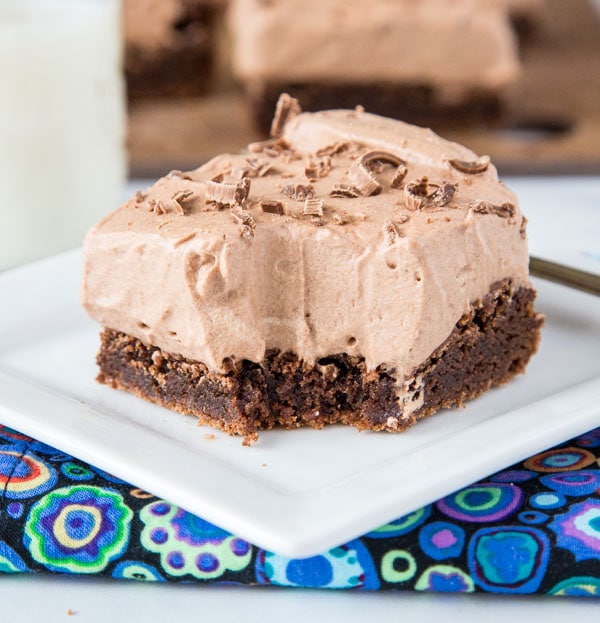 Chocolate Mousse Brownies 6 square