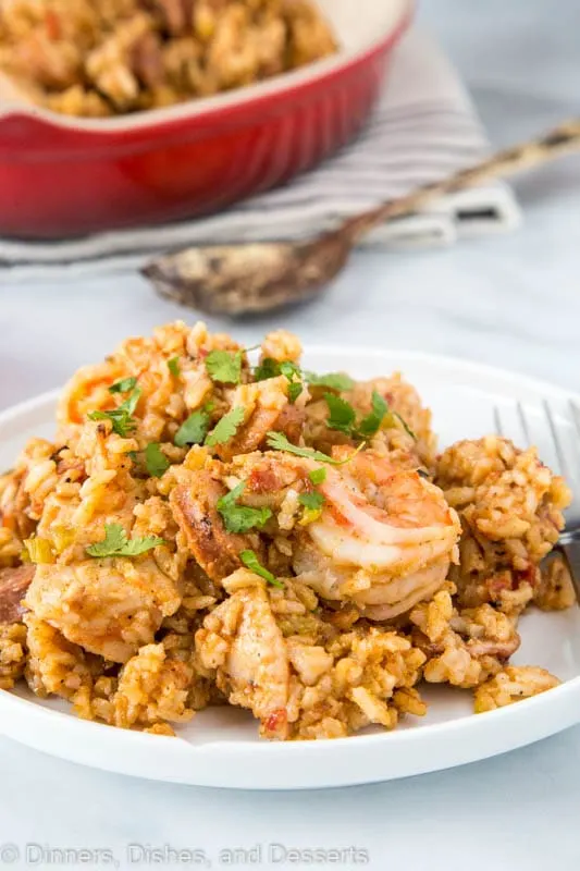 instant pot jambalaya plated