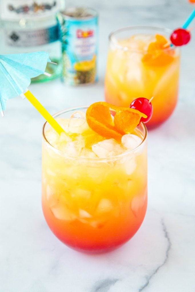 Mai Tai with umbrella straw