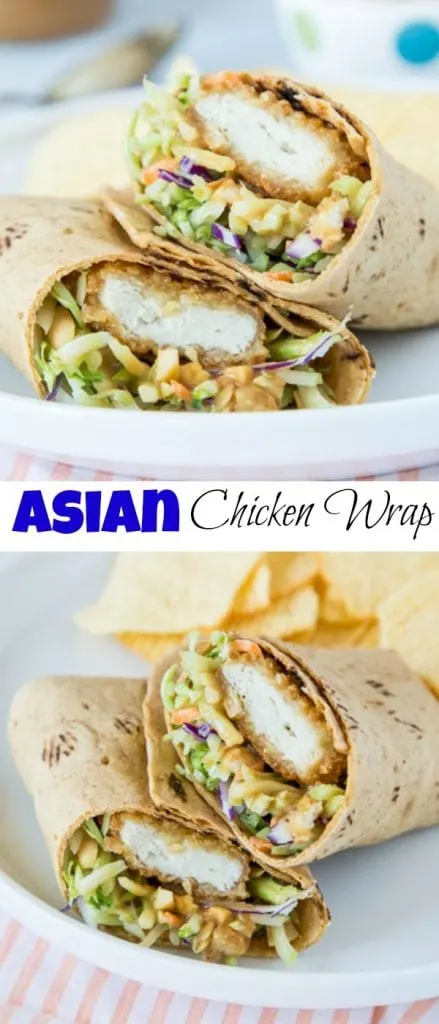 Asian Chicken Wrap Pinterest collage