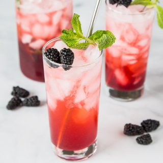 Blackberry Lime Punch - use those fresh blackberries to make a super easy and refreshing punch!  Great for parties or just to have in the fridge. 