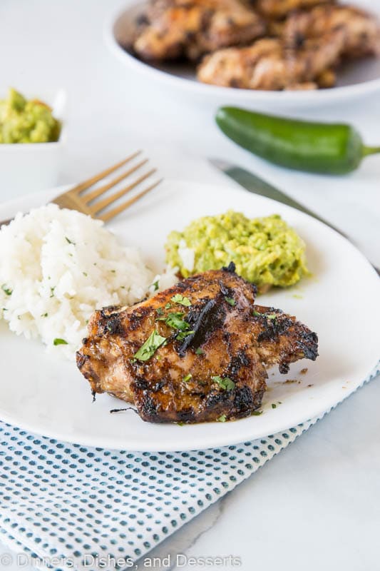 jerk chicken recipe with rice and guacamole