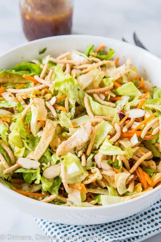 Chinese Chicken Salad is super easy to throw together when you pick up a rotisserie chicken